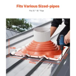 VEVOR Roof Pipe Flashing Boot, Fit Pipe OD 10