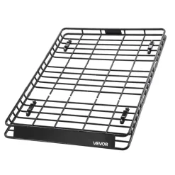 VEVOR Roof Rack Basket, 64 x 50 x 4.1 in, Universal Rooftop Cargo Carrier with Two 35.4 x 39.4 in Cargo Net,150 lbs Max Car Top Luggage Holder, 4.1 in Fence, Anti-Rust Alloy Steel, for SUV Truck Car