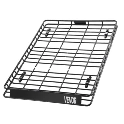 VEVOR Roof Rack Basket, 64 x 50 x 4.1 in, Universal Rooftop Cargo Carrier with Two 35.4 x 39.4 in Cargo Net,150 lbs Max Car Top Luggage Holder, 4.1 in Fence, Anti-Rust Alloy Steel, for SUV Truck Car