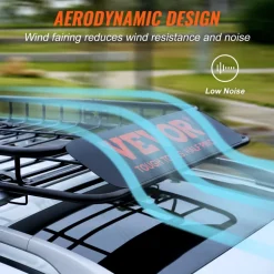 VEVOR Roof Rack Cargo Basket, 64" x 39" x 6" Rooftop Cargo Carrier with Extension, Heavy-duty Steel 200 LBS Capacity Universal Roof Rack Basket, Luggage Holder for SUV, Truck