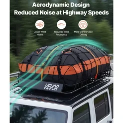 VEVOR Roof Rack Cargo Basket, 54 x 34 x 4 in, Heavy Duty Roof Top Carrier Basket with Waterproof Bag, Cargo Net, Ratchet Straps, 200 lbs Capacity, Universal Car Top Luggage Holder, for SUV Truck Car