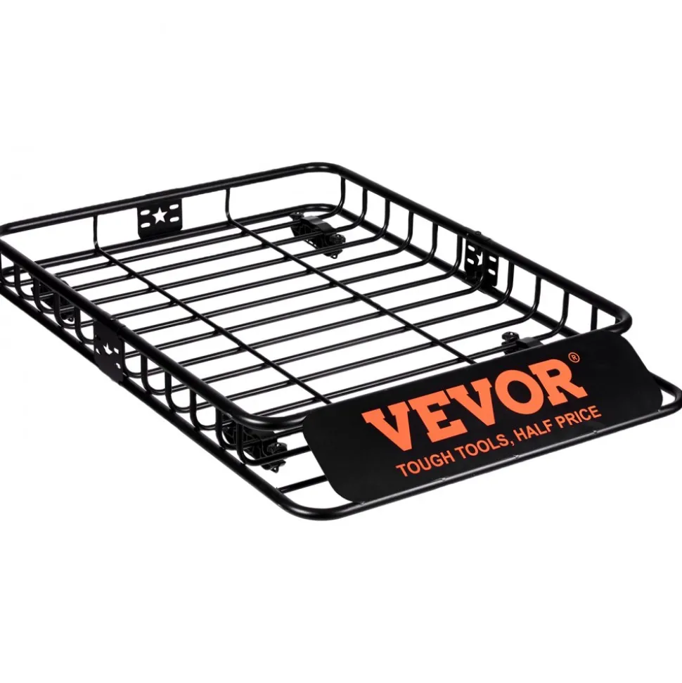 VEVOR Roof Rack Cargo Basket, 51" x 36" x 5" Rooftop Cargo Carrier w/ 15 Cu Ft Waterproof Cargo Bag, 200 LBS Capacity Universal Rack Carrier for SUV, Truck