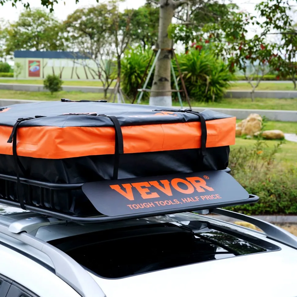VEVOR Roof Rack Cargo Basket, 51" x 36" x 5" Rooftop Cargo Carrier w/ 15 Cu Ft Waterproof Cargo Bag, 200 LBS Capacity Universal Rack Carrier for SUV, Truck