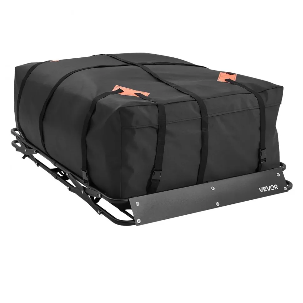 VEVOR Roof Rack Cargo Basket, 51 x 36 x 4 in, Heavy Duty Roof Top Carrier Basket with Folding Design, 200 lbs Capacity, All-Weather Easy-Install Car Top Luggage Holder, Universal Fit for SUV Truck Car