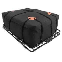VEVOR Roof Rack Cargo Basket, 51 x 36 x 4 in, Heavy Duty Roof Top Carrier Basket with Folding Design, 200 lbs Capacity, All-Weather Easy-Install Car Top Luggage Holder, Universal Fit for SUV Truck Car