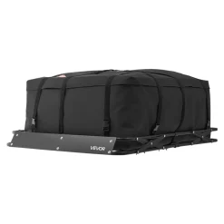 VEVOR Roof Rack Cargo Basket, 51 x 36 x 4 in, Heavy Duty Roof Top Carrier Basket with Folding Design, 200 lbs Capacity, All-Weather Easy-Install Car Top Luggage Holder, Universal Fit for SUV Truck Car