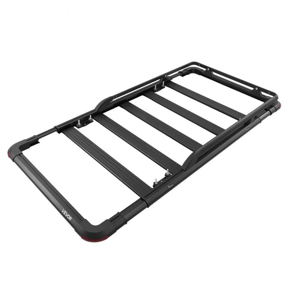 VEVOR Roof Rack Cargo Basket, 64 x 39 x 4.53 in, Heavy Duty Roof Top Carrier Basket with Extension, 200 lbs Capacity, All-Weather Car Top Luggage Holder, Universal Fit for SUVs Trucks Vehicles Pickups