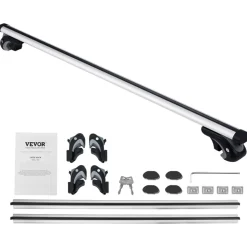 VEVOR Roof Rack Cross Bars, Aluminum Roof Rack Crossbars, Fit Raised Side Rail with Gap, 200 lbs Load Capacity, Adjustable Crossbars with Locks, for SUVs, Sedans, and Vans