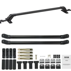 VEVOR Roof Rack Cross Bars, Aluminum Roof Rack Crossbars, Fit Roof without Side Rail, 155 lbs Load Capacity, Adjustable Bare Roof Crossbars with Locks, for SUVs, Sedans, and Vans