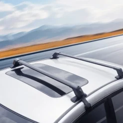 VEVOR Roof Rack Cross Bars, Aluminum Roof Rack Crossbars, Fit Roof without Side Rail, 155 lbs Load Capacity, Adjustable Bare Roof Crossbars with Locks, for SUVs, Sedans, and Vans