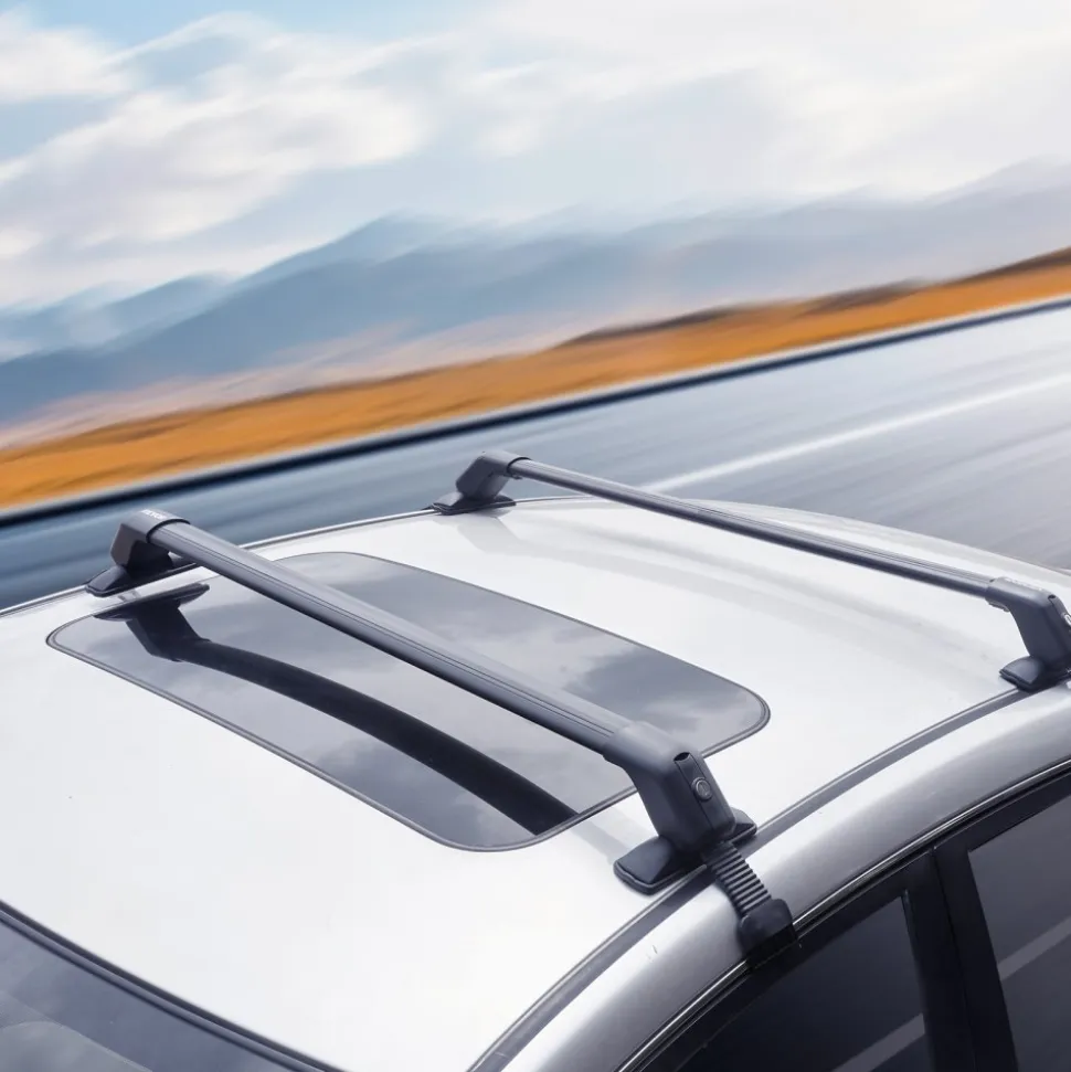 VEVOR Roof Rack Cross Bars, Aluminum Roof Rack Crossbars, Fit Roof without Side Rail, 155 lbs Load Capacity, Adjustable Bare Roof Crossbars with Locks, for SUVs, Sedans, and Vans