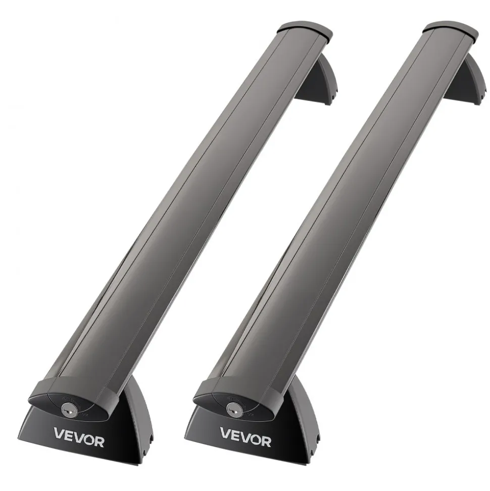 VEVOR Roof Rack Cross Bars, Fits Jeep Grand Cherokee 2011-2021 (With Grooved Side Rails), 200 LBS Capacity, Lockable Heavy Duty Aluminum Crossbar Racks Roof Rail Rooftop Luggage Canoe