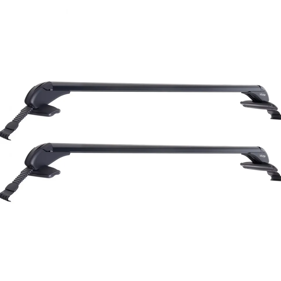 VEVOR Roof Rack Cross Bars, Universal Fit for Naked Roofs Without Raised Rails/Flush Rail/Black Moldings, 165 LBS Capacity, Lockable Heavy Duty Aluminum Crossbar Racks Roof Rail Rooftop Luggage Canoe