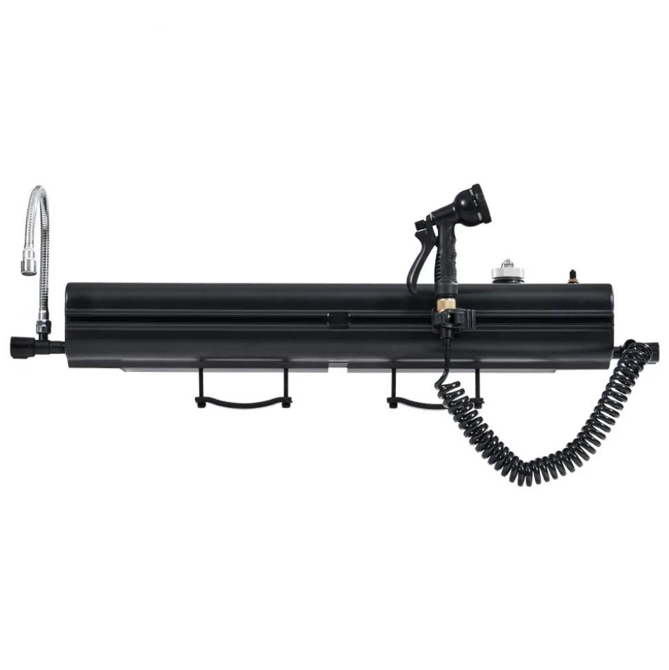 VEVOR Roof Rack Water Tank, 4.5 Gal, Multi-Dispensing Outdoor Tank with 2 Splash-Guard Panels & T-slot, High-Capacity Aluminum Tank with Pressurization Port, Fit for Trunks, Roll Bars, Crossbars