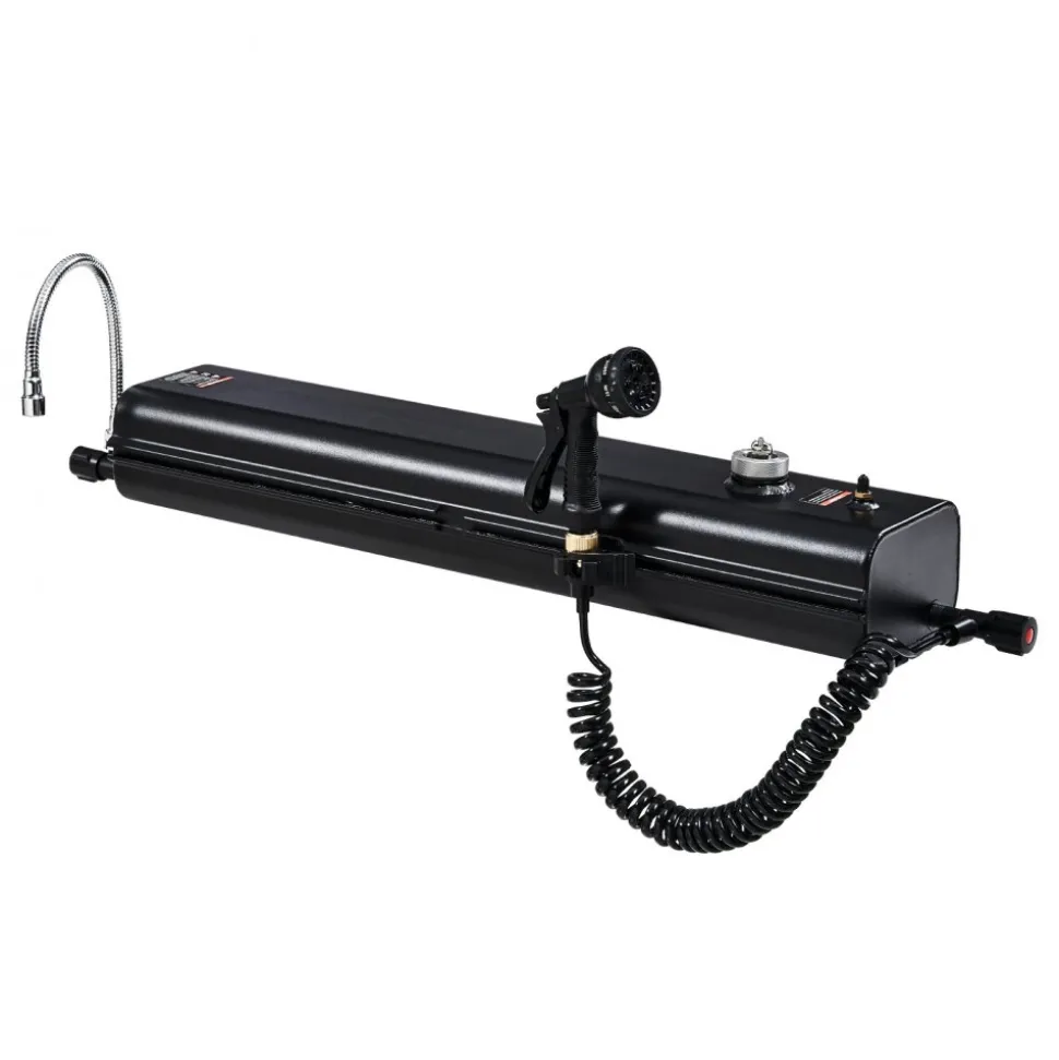 VEVOR Roof Rack Water Tank, 4.5 Gal, Multi-Dispensing Outdoor Tank with 2 Splash-Guard Panels & T-slot, High-Capacity Aluminum Tank with Pressurization Port, Fit for Trunks, Roll Bars, Crossbars
