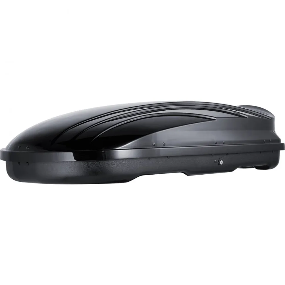 VEVOR Rooftop Cargo Carrier, 11 Cubic Feet Roof Cargo Box, ABS Hard Shell Roof Box, with Dual-Sided Opening and 2 Reinforced Straps, Aerodynamic, Suitable for most Crossbar, for Car, Wagon, SUV, Black