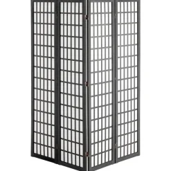 VEVOR Room Divider, 4 Panel Japanese Room Divider, Wood Folding Privacy Screen Indoor, Japanese Partition Dividers Portable Decoration Screens, for Room Separation Home Office Restaurant & Bedroom