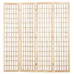 VEVOR Room Divider, 4 Panel Japanese Room Divider, Folding Privacy Screen Indoor, Portable Partition Dividers and Decoration Screens, for Room Separation, Home, Office, Restaurant & Bedroom (Natural)