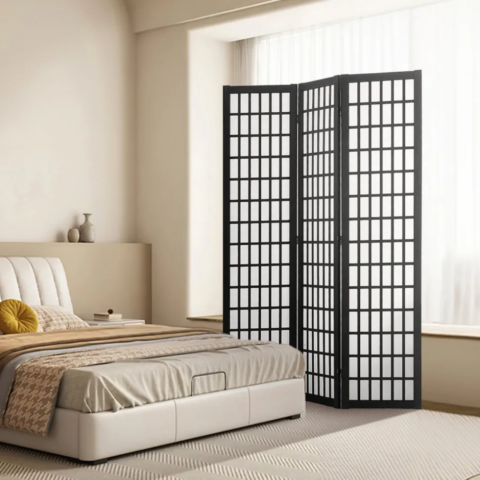 VEVOR Room Divider, 3 Panel Japanese Room Divider, Wood Folding Privacy Screen Indoor, Japanese Partition Dividers Portable Decoration Screens, for Room Separation Home Office Restaurant & Bedroom