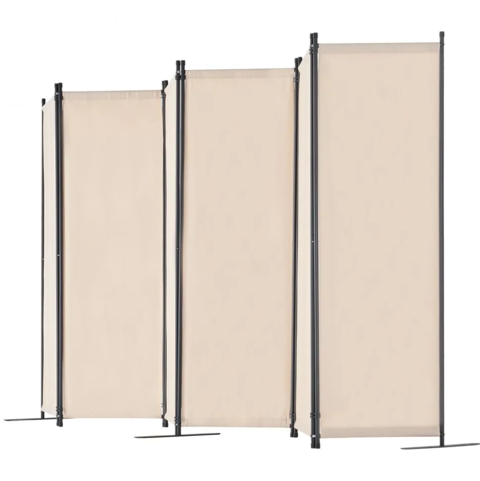 VEVOR Room Divider, 4 Panel Room Dividers and Folding Privacy Screens, Fabric Partition Room Dividers for Office, Bedroom, Dining Room, Study, Freestanding, White