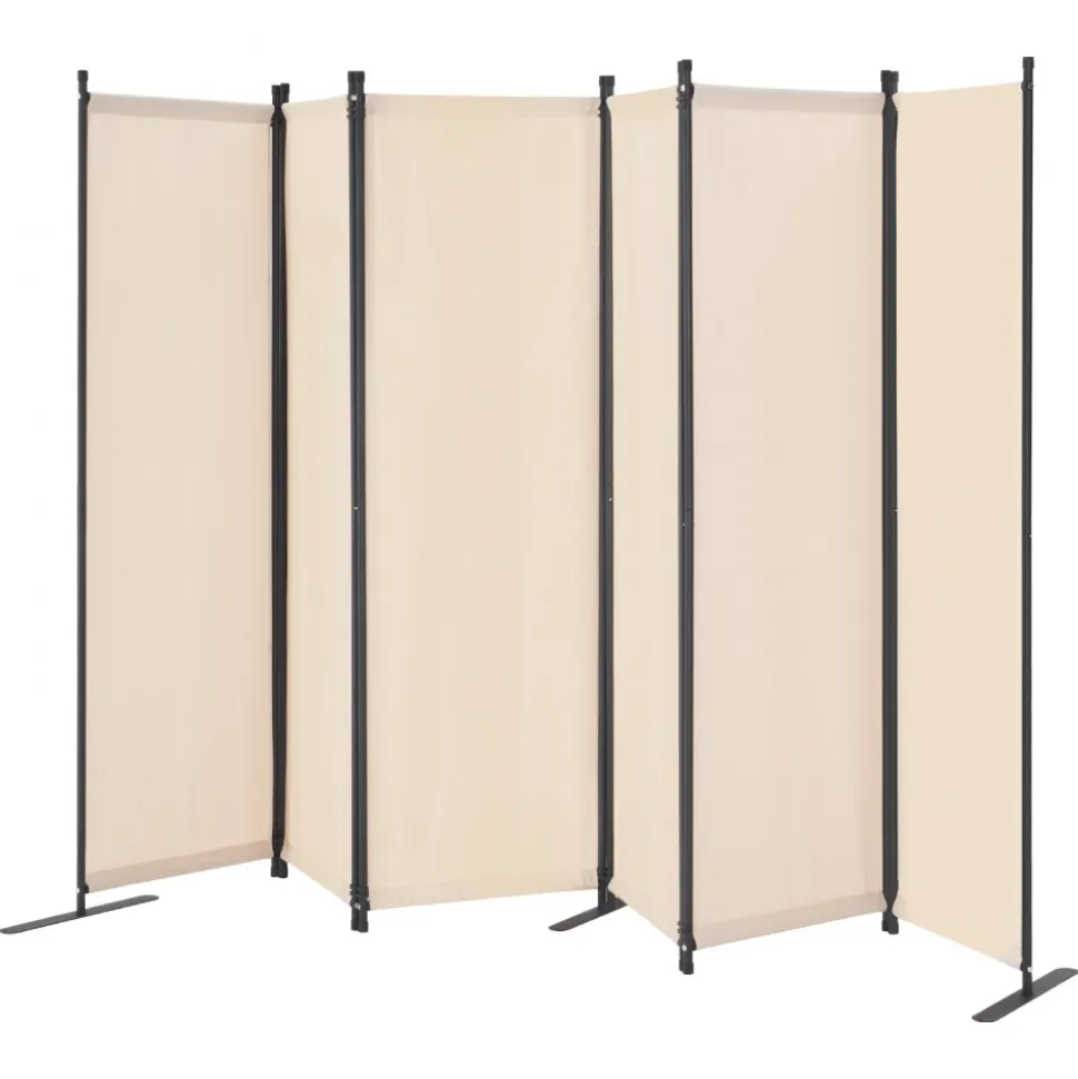 VEVOR Room Divider, 4 Panel Room Dividers and Folding Privacy Screens, Fabric Partition Room Dividers for Office, Bedroom, Dining Room, Study, Freestanding, White