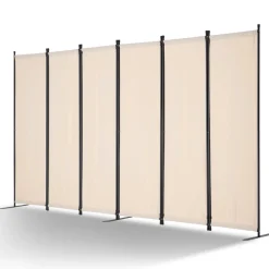 VEVOR Room Divider, 4 Panel Room Dividers and Folding Privacy Screens, Fabric Partition Room Dividers for Office, Bedroom, Dining Room, Study, Freestanding, White