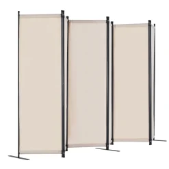 VEVOR Room Divider, 4 Panel Room Dividers and Folding Privacy Screens, Fabric Partition Room Dividers for Office, Bedroom, Dining Room, Study, Freestanding, White