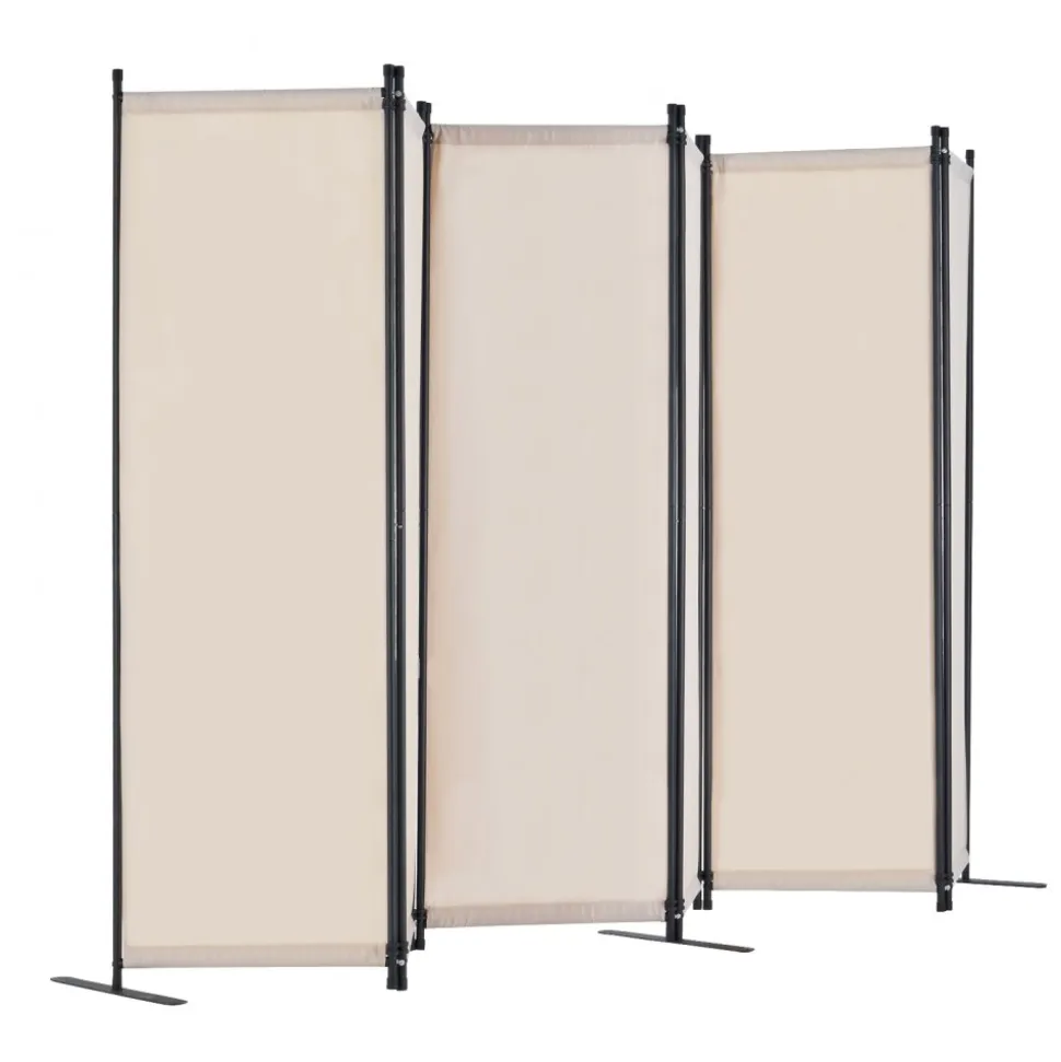 VEVOR Room Divider, 4 Panel Room Dividers and Folding Privacy Screens, Fabric Partition Room Dividers for Office, Bedroom, Dining Room, Study, Freestanding, White