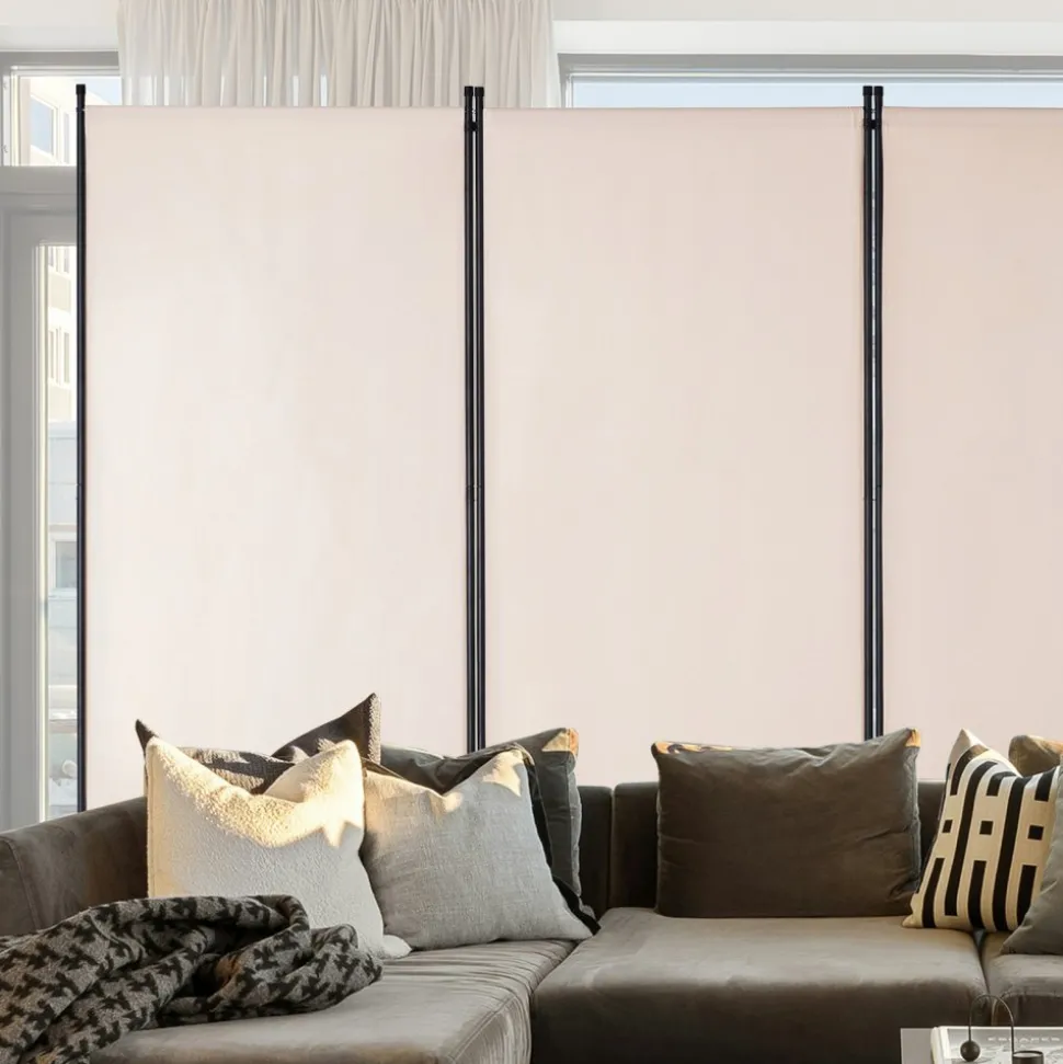 VEVOR Room Divider, 3 Panel Room Divider, Folding Privacy Screen and Portable Partition Divider for Room Separation, Freestanding Room Partitions for Office, Bedroom, Study, Beige