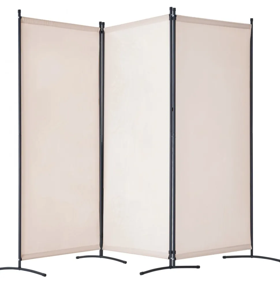 VEVOR Room Divider, 3 Panel Room Divider, Folding Privacy Screen and Portable Partition Divider for Room Separation, Freestanding Room Partitions for Office, Bedroom, Study, Beige