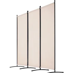 VEVOR Room Divider, 3 Panel Room Divider, Folding Privacy Screen and Portable Partition Divider for Room Separation, Freestanding Room Partitions for Office, Bedroom, Study, Beige