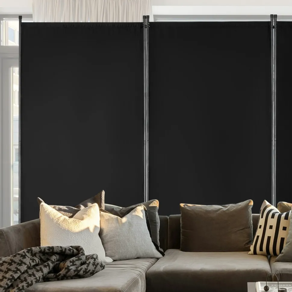 VEVOR Room Divider, 3 Panel Room Divider, Folding Privacy Screen and Portable Partition Divider for Room Separation, Freestanding Room Partitions for Office, Bedroom, Study, Black