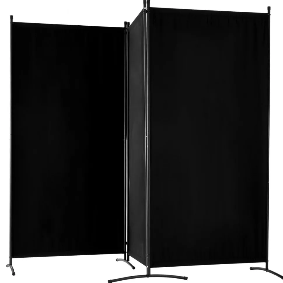 VEVOR Room Divider, 3 Panel Room Divider, Folding Privacy Screen and Portable Partition Divider for Room Separation, Freestanding Room Partitions for Office, Bedroom, Study, Black
