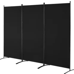 VEVOR Room Divider, 3 Panel Room Divider, Folding Privacy Screen and Portable Partition Divider for Room Separation, Freestanding Room Partitions for Office, Bedroom, Study, Black