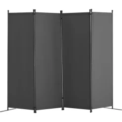 VEVOR Room Divider,  4 Panel Room Dividers and Folding Privacy Screens, Fabric Partition Room Dividers for Office, Bedroom, Dining Room, Study, Freestanding, Light Gray