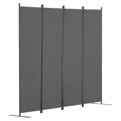VEVOR Room Divider,  4 Panel Room Dividers and Folding Privacy Screens, Fabric Partition Room Dividers for Office, Bedroom, Dining Room, Study, Freestanding, Light Gray