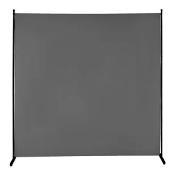 VEVOR Room Divider, Single Panel Room Divider, 6FT Privacy Screen Indoor, Partition Divider for Room Separation, Freestanding Room Divider Panel for Office, Bedroom, Grey