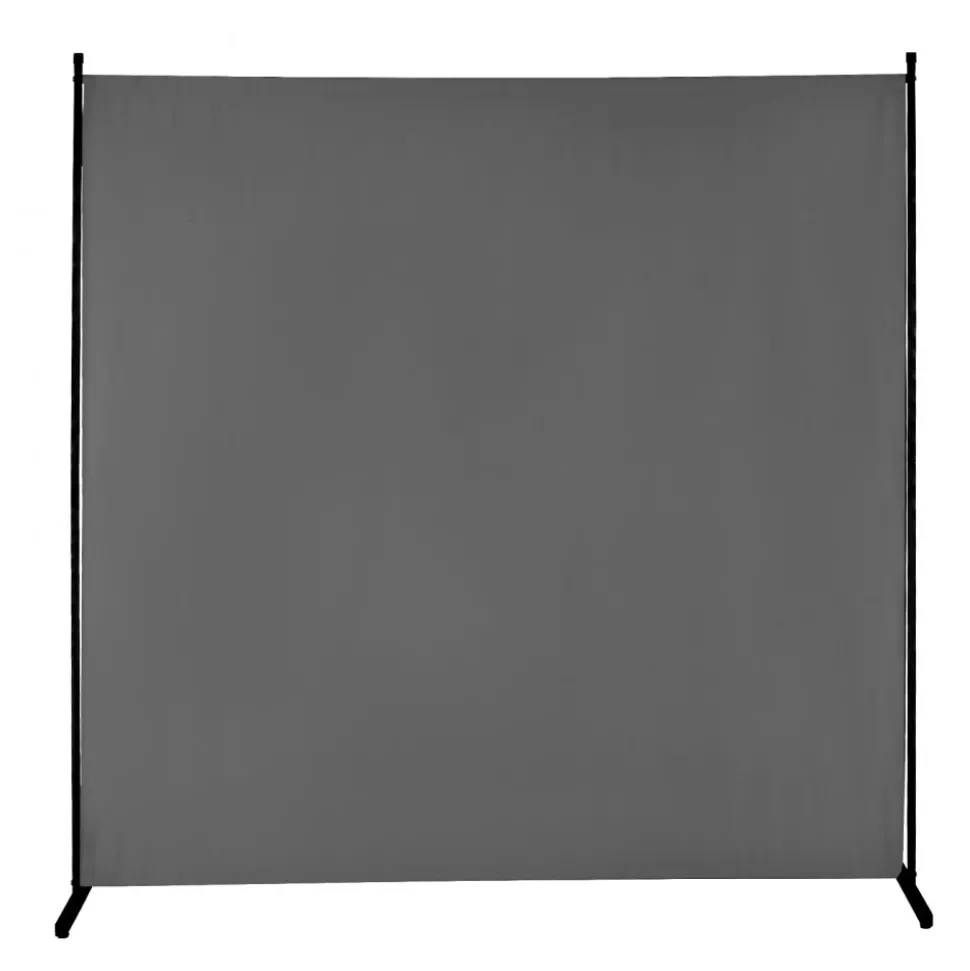 VEVOR Room Divider, Single Panel Room Divider, 6FT Privacy Screen Indoor, Partition Divider for Room Separation, Freestanding Room Divider Panel for Office, Bedroom, Grey