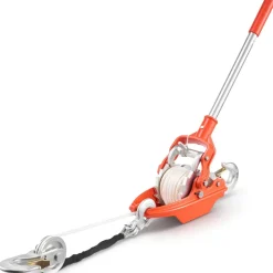 VEVOR Rope Puller, 6614 lbs Pulling Capacity, Heavy Duty Ratchet Power Puller Tool with 35 ft of 0.3 in Diameter Rope & 2 Hooks, Come Along Winch for Tree Felling, Moving Boats, Road Recovery