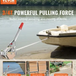VEVOR Rope Puller, 3/4 Ton (1,653 lbs) Pulling Capacity, with 100' of 0.6