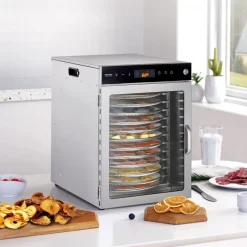 VEVOR Rotary Food Dehydrator Machine, 12 Stainless Steel Trays, 800W Electric Food Dryer with Adjustable Temp & 24-Hour Timer, Food-Dehydrator for Jerky, Meat, Fruit, Vegetables, Herbs, Dog Treats