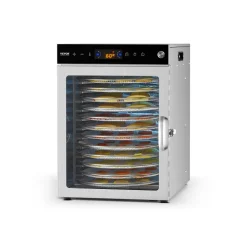 VEVOR Rotary Food Dehydrator Machine, 12 Stainless Steel Trays, 800W Electric Food Dryer with Adjustable Temp & 24-Hour Timer, Food-Dehydrator for Jerky, Meat, Fruit, Vegetables, Herbs, Dog Treats
