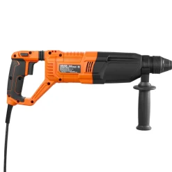 VEVOR Rotary Hammer Drill, 1-1/8 in SDS-Plus Electric Corded Heavy Duty Rotary Hammer, 4 Functions, Including 3 Drill Bits, Flat Chisel, Pointed Chisel, and Carrying Case, for Concrete and Masonry