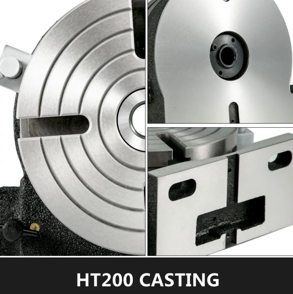 VEVOR Rotary Table 8Inch Horizontal Vertical HV8 Precision 3MT Milling Drilling Machine Vernier Reading Milling Drilling Boring