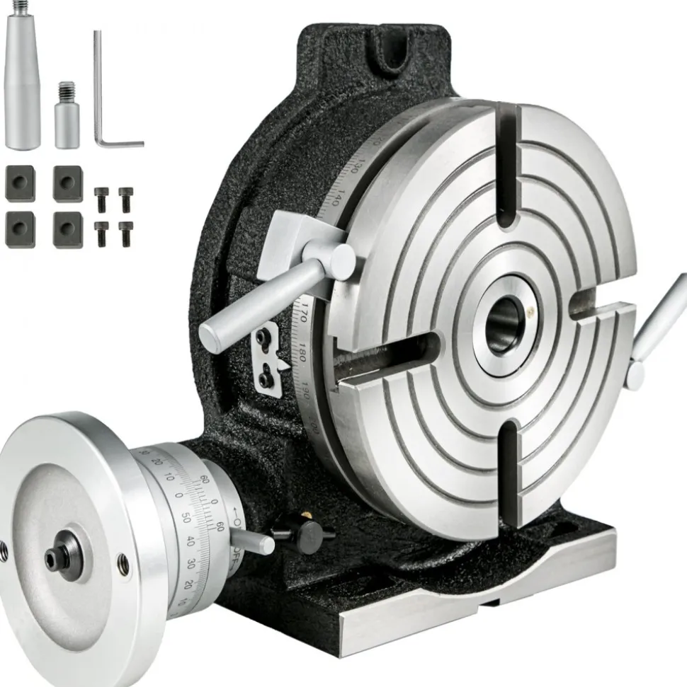 VEVOR Rotary Table 8Inch Horizontal Vertical HV8 Precision 3MT Milling Drilling Machine Vernier Reading Milling Drilling Boring
