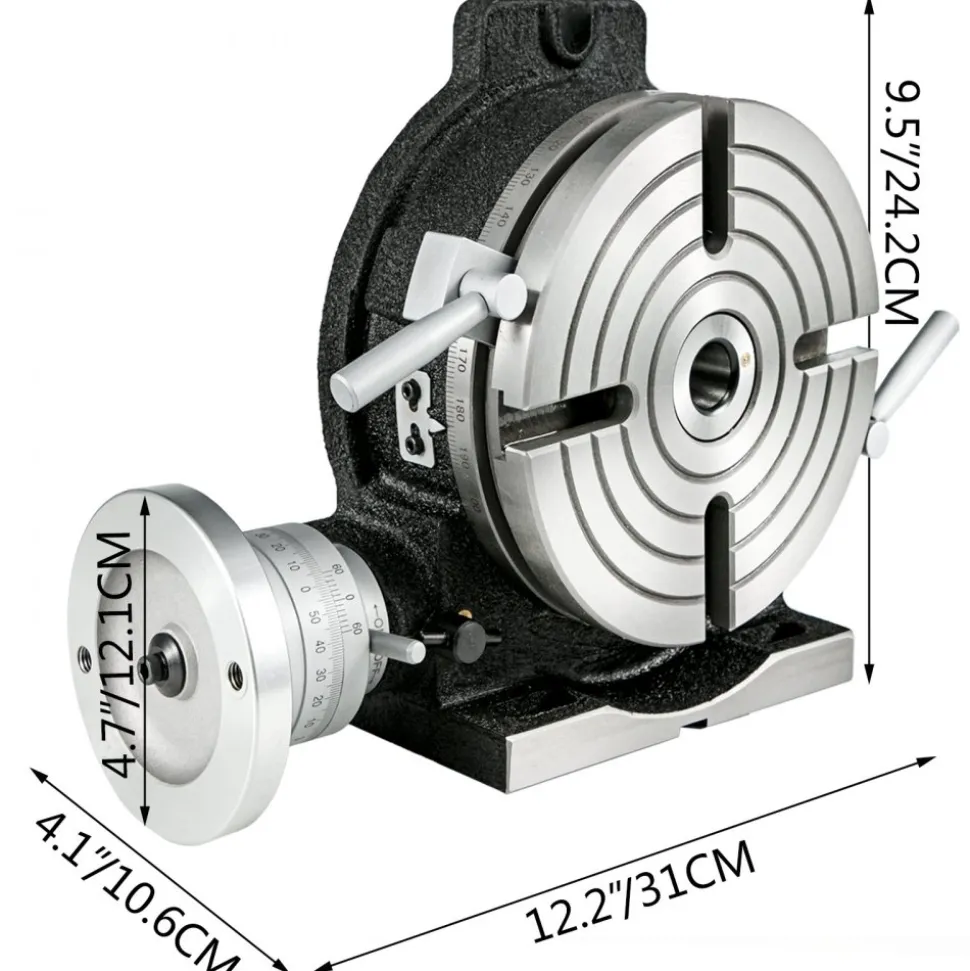VEVOR Rotary Table 8Inch Horizontal Vertical HV8 Precision 3MT Milling Drilling Machine Vernier Reading Milling Drilling Boring