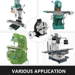 VEVOR Rotary Table 6inch(150mm) Horizontal Vertical Milling Table 2/5inch(10mm) 4-Slot Milling Rotary Table MT-2 Rotary Table for Milling with Indexing Plate Set for Precision Milling Drilling