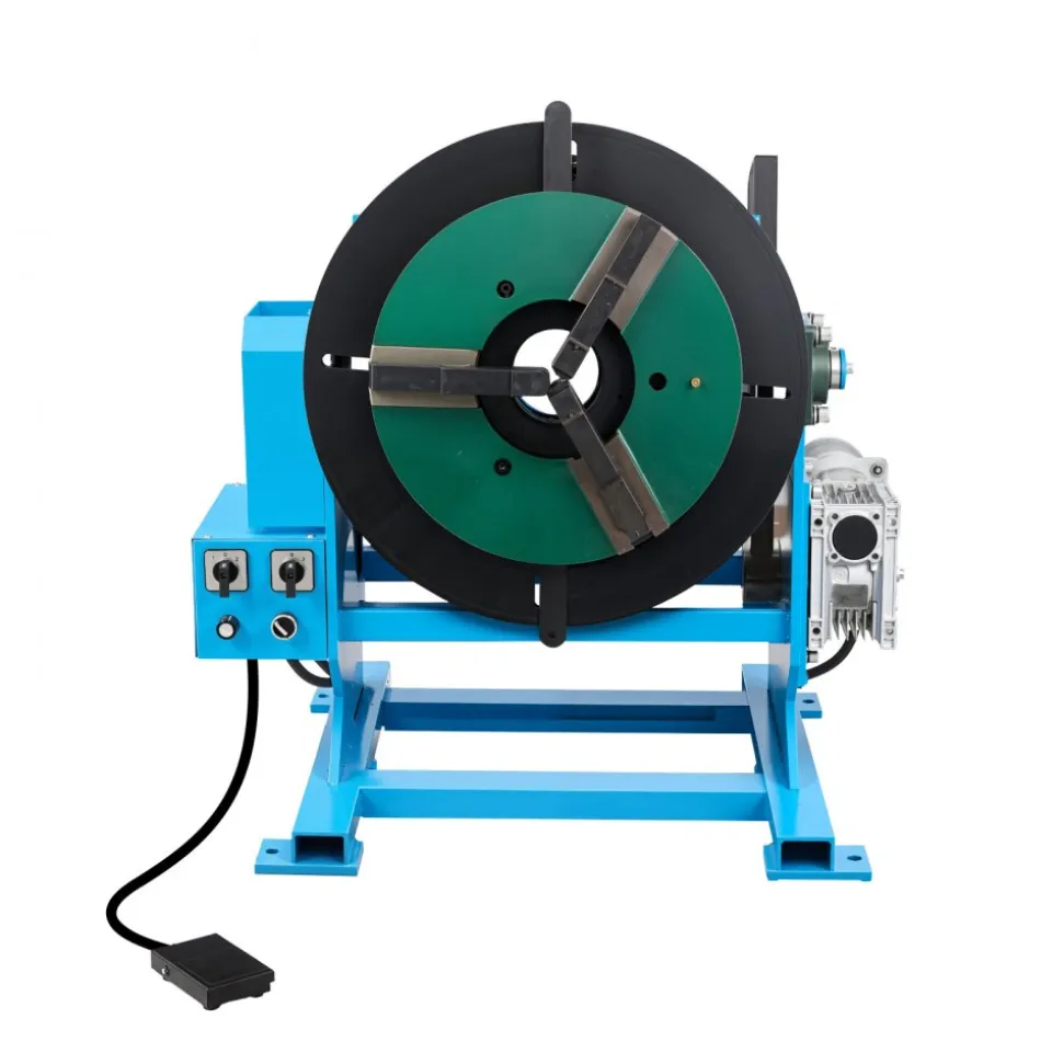 VEVOR Rotary Welding Positioner, 1102 lbs Load Capacity, -45° to 90° Tilt Angle Welding Positioner Turntable Table, 0.2-2 RPM Speed Control, Electric and Foot Pedal, for Cutting, Grinding, Assembly