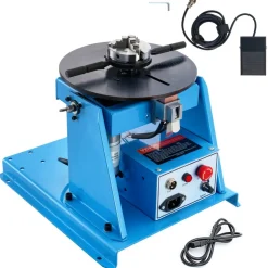 VEVOR Rotary Welding Positioner 10KG, 0-90° Welding Positioning Turntable Table with 8.1 Inch 3-Jaw Lathe Chuck, 1-12 RPM 20W Portable Welder Positioning Machine for Cutting Grinding Assembly Testing