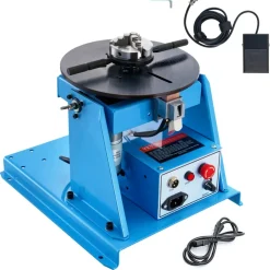 VEVOR Rotary Welding Positioner 10KG, 0-90° Welding Positioning Turntable Table with 8.1 Inch 3-Jaw Lathe Chuck, 1-12 RPM 20W Portable Welder Positioning Machine for Cutting Grinding Assembly Testing